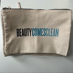 Set of 10 Beautycounter canvas makeup pouches